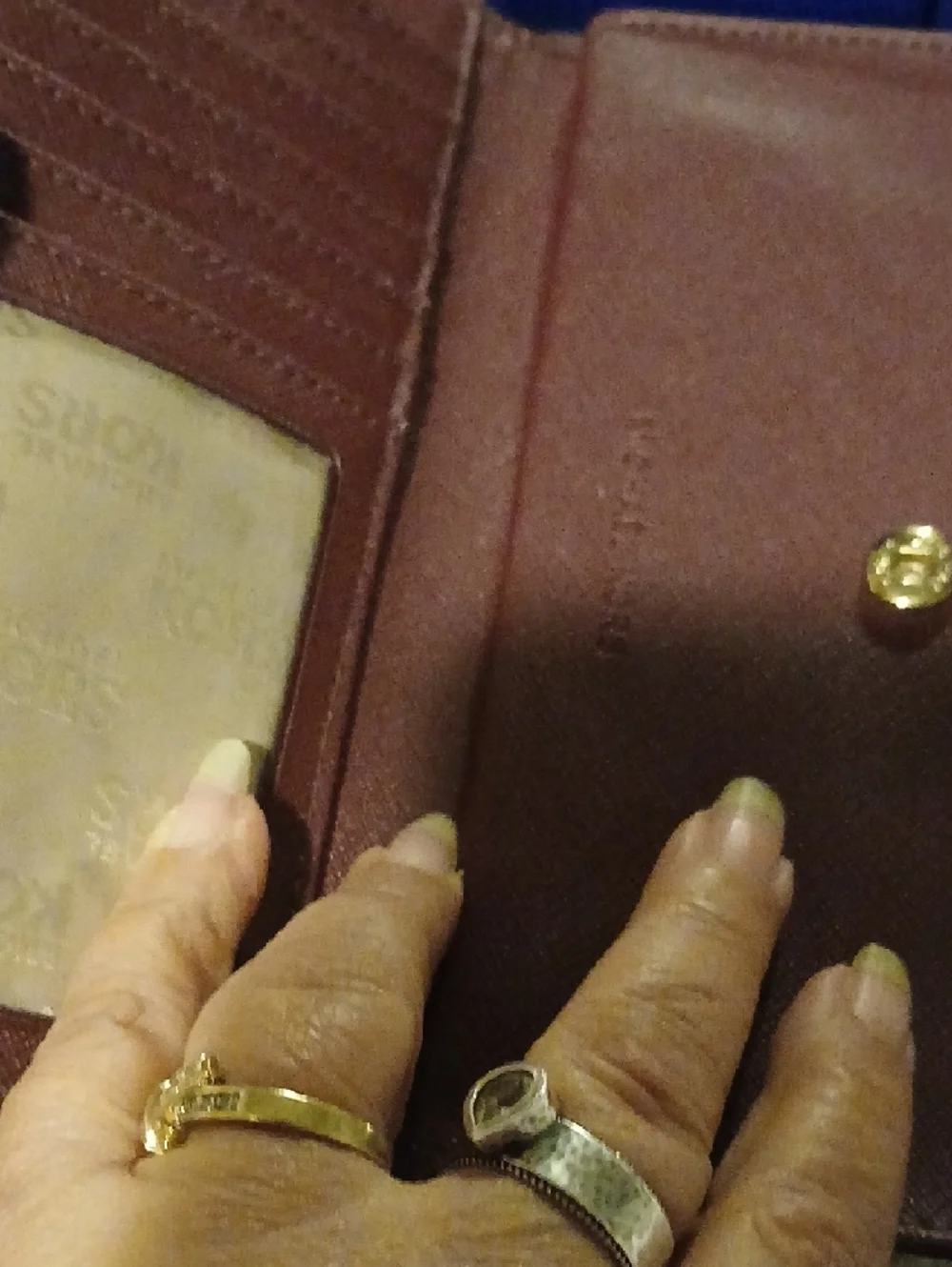 Michael Kors Burgundy Pebbled Leather Zip Clutch Wallet with Gold Logo - Picture 5 of 5